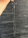 Sautoir bohème perles et croix métal argenté