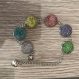 Bracelet en metal argenté couleurs personnalisées