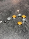 Bracelet en metal argenté couleurs personnalisées