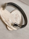 Zenith - bracelet homme en cuir motif zen