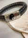 Zenith - bracelet homme en cuir motif zen