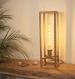 Lampe de table / lampe en bois exotique / ampoule tube led / eclairage indirect chaud 1800k / type edison vintage / design fil de fer