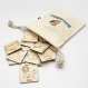 Memory en bois animaux d'afrique - 26 cartes - ecriture script - sac de rangement offert