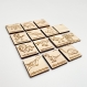 Memory en bois dinosaure - 26 cartes - ecriture script - sac de rangement offert