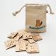 Memory en bois animaux d'amérique - 26 cartes - ecriture cursive - sac rangement offert