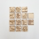 Memory en bois dinosaure - 26 cartes - ecriture cursive - sac de rangement offert