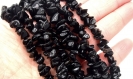 X100 perles chips obsidienne  pétites de perles naturelles noires - perle pour fabrication de bijoux