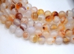 Perles agate  6mm  pierre ronde marron, pierre de gemmes naturelle lot de 20/40 unités-pour fabrication de bijoux diy