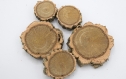X20 rondelles de bois pour décoration chêne liège Ø  ~ 30/55mm -  non traité, non vernis