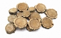 X20 rondelles de bois pour décoration chêne liège Ø  ~ 30/55mm -  non traité, non vernis