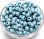 Lot de perles en bois forme ronde bleu ciel Ø6mm - par lot de 50/ 100