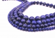 Perles lapis lazuli naturel bleu royal - lot de 10 unités Ø 4mm/6mm/8mm/10mm