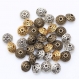 Perles intercalaires bicône couleur argent tibétain /doré antique / bronze  / mixte  6x4mm bead spacers - metal beads lot de 30/50 unités
