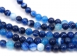 Perles 6mm agate grade a -  bleu/vert lot de 20/40 unités