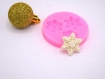 X1 moule silicone noël flocon étoile de neige fabrication de bijoux en résine uv, fimo, cernit...