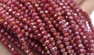 Perles  cristal verre abaque électroplate rouge, 4x3 mm  lot de 20/50/100 unités
