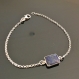 Bracelet argent massif 925/000 pierre naturelle lapis lazuli