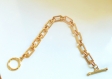 Bracelet femme délicat tendance  /  chaîne grosse maille /cadeau femme  /doré à l 'or fin
