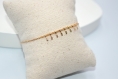 Bracelet femme de style minimaliste de chaîne pampilles  doré à l 'or fin