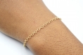 Bracelet femme minimaliste chaîne maille flèches - doré à l 'or fin