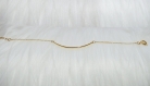 Bracelet femme délicat / chaîne fine avec barre /cadeau femme  /doré à l 'or fin