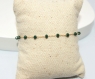 Bracelet  de style minimaliste de chaîne chapelet perles de verre - doré à l’or fin finition mat