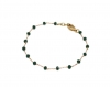 Bracelet  de style minimaliste de chaîne chapelet perles de verre - doré à l’or fin finition mat