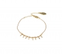 Bracelet femme de style minimaliste de chaîne pampilles  doré à l 'or fin