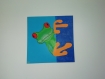 Tableau peinture acrylique sur toile la grenouille