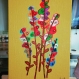 Tableau peinture acrylique sur toile bouquet