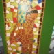 Tableau peinture acrylique sur toile mosaïque de couleurs femme à la cruche