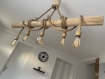Lustre nature en bois flotté, suspension luminaire en bois flotté ,lampe suspendue contemporaine, lampe de plafond, éclairage de pendentif