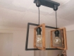 Lustre en bois, suspension luminaire en bois, lampe suspendue contemporaine, lampe de plafond, éclairage en bois de pendentif, artisanal