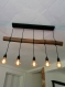 Lampe suspendue en bois, lampe en bois flotté, éclairage de pendentif, lampe en bois, lustre en bois flotté, lampe suspendue contemporaine
