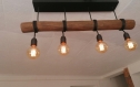 Lustre en bois flotté, suspension luminaire en bois, lampe suspendue contemporaine, lampe de plafond, éclairage en bois de pendentif