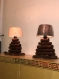 Lampe de chevet en bois flotté, lampe  contemporaine, lampe artisanale