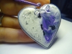Collier résine pendentif original en forme de coeur, pour femme. pendant necklace heart for woman. collana pendente cuore da donna.