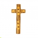 Croix crétienne chêne small (marqueté hêtre) . pendentif
