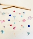 Mobile/suspension/paper mobile/décoration chambre bébé en bois et papier origami/nursery mobile/flamingo, elephant.baby's room décoration