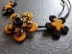 C#042 - collier fantasie floreal en argile polymère