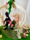 Décor de mariage dinosaure pour gâteau, table, personnalisé, anniversaire de mariage ou célébration de mariage, avec texte, dates, prénoms à personnaliser