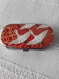 Pilulier ovale en métal recouvert de papier japonais 