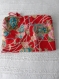 Pochette avec fermeture éclair en tissu japonais