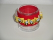 Bracelet support de tubes d'analyses- rouge/petites abeilles- taille m