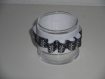 Bracelet support de tubes d'analyses- blanc/fleurettes- taille m
