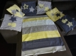Housse de matelas à langer coton jaune,gris clair étoilé,gris anthracite,blanc 