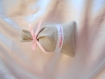 45 lavander bags in linen for wedding with 2 perzonalized ribbons 