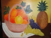 Tableau panier de fruits ananas