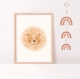 Affiche poster lion, décoration chambre bébé affiche bebe naissance aquarelle