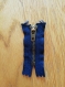 Fermeture zip / braguette bleue 5.5 cm